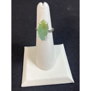 Peruvian Opal Marquise Ring 950 Sterling Silver Adjustable Handmade Peru NEW